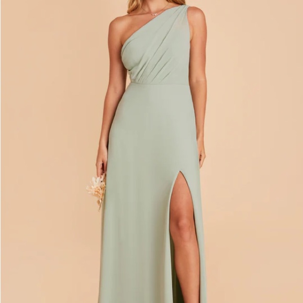 Birdy Grey Asymmetrical One Shoulder Green Gown